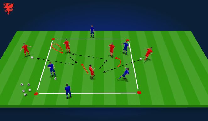 Football/Soccer Session Plan Drill (Colour): Technical