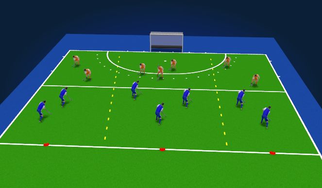 Hockey Session Plan Drill (Colour): Spelvorm - vakken