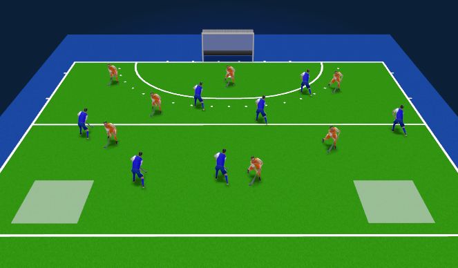 Hockey Session Plan Drill (Colour): Partijtje - recht halen