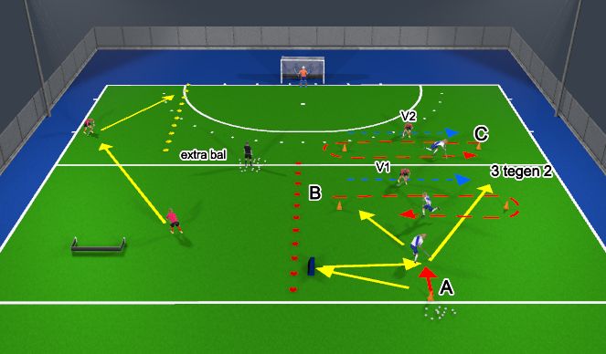 Hockey Session Plan Drill (Colour): space creation