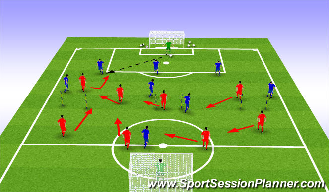 Football/Soccer Session Plan Drill (Colour): Screen 4