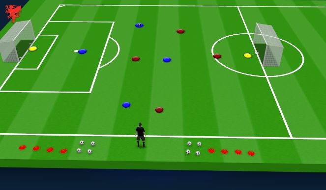 Football/Soccer Session Plan Drill (Colour): Small sided game