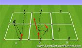Football/Soccer: Technical - Combination Grid - U9 THRU U14, Technical: Passing & Receiving  Moderate