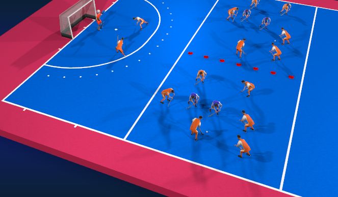 Hockey Session Plan Drill (Colour): Warm Up Stick and ball: Rondo