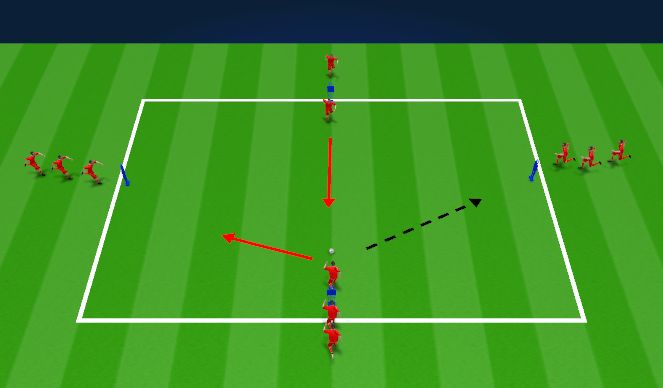 Football/Soccer Session Plan Drill (Colour): Pressing Passing Pattern