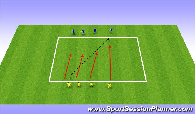 Football/Soccer Session Plan Drill (Colour): Warm up