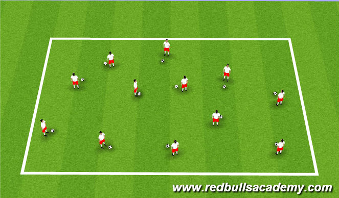 Football/Soccer Session Plan Drill (Colour): Warm up