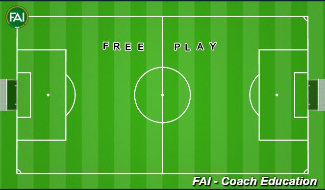 Football/Soccer Session Plan Drill (Colour): Free Play(15 mins)