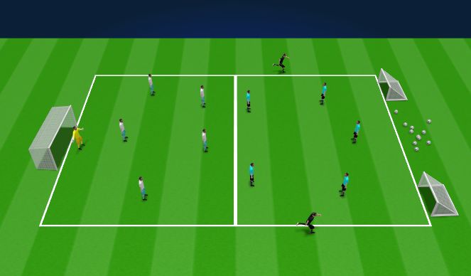 Football/Soccer Session Plan Drill (Colour): 352 Murder Ball Variation
