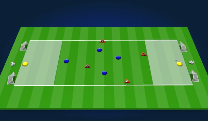 Football/Soccer Session Plan Drill (Colour): 4v4+2