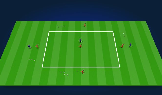 Football/Soccer Session Plan Drill (Colour): 1 v 1 Skill Practice