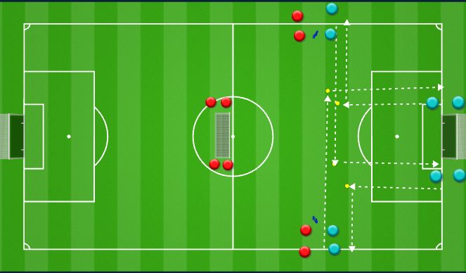 Football/Soccer Session Plan Drill (Colour): Warm up