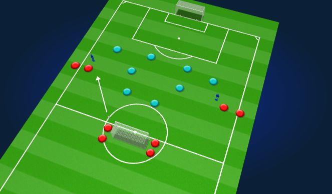 Football/Soccer Session Plan Drill (Colour): Passing practice