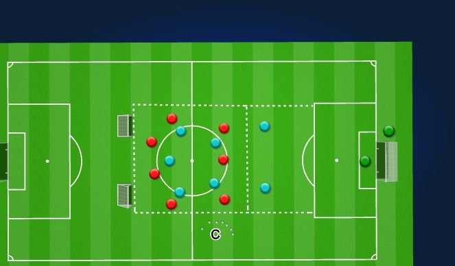 Football/Soccer Session Plan Drill (Colour): Skill game