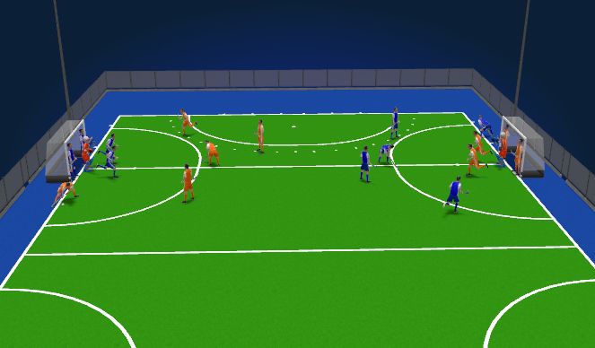 Hockey Session Plan Drill (Colour): PCA & PCD