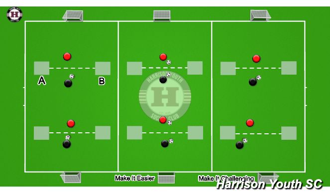 Football/Soccer Session Plan Drill (Colour): Ball Mastery and Dribbling Warm Up