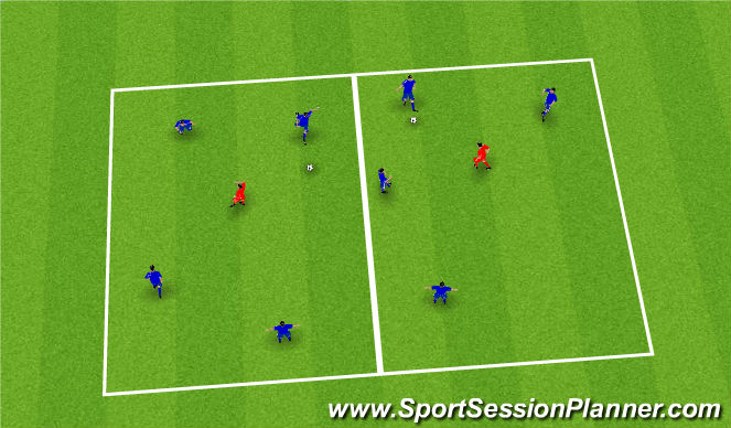 Football/Soccer Session Plan Drill (Colour): Keep Ball