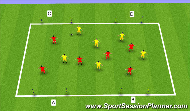 Football/Soccer Session Plan Drill (Colour): Switching game