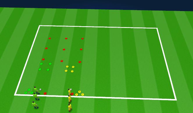Football/Soccer Session Plan Drill (Colour): Station 1: Tic Tac Toe