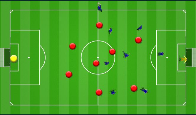 Football/Soccer Session Plan Drill (Colour): Oriented Game 9v9