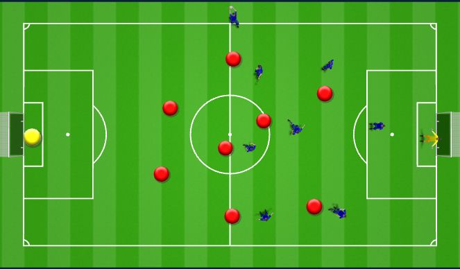 Football/Soccer Session Plan Drill (Colour): Oriented Game 9v9