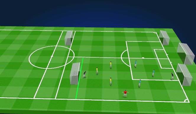 Football/Soccer Session Plan Drill (Colour): 4v4 + 1