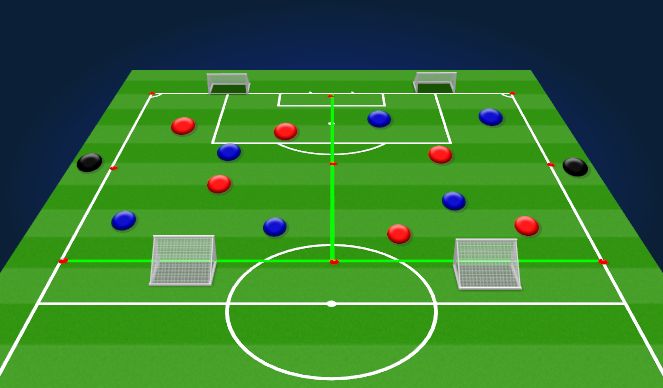 Football/Soccer Session Plan Drill (Colour): SSG 1 (Free Play)