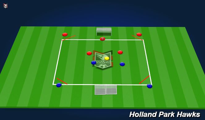 Football/Soccer Session Plan Drill (Colour): Practice A