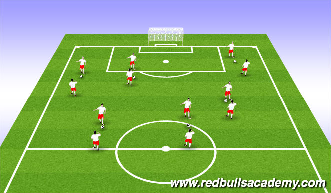 Football/Soccer Session Plan Drill (Colour): Warm Up