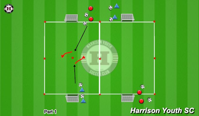 Football/Soccer Session Plan Drill (Colour): Technical Skill Reps
