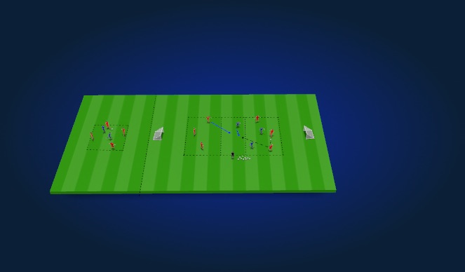 Football/Soccer Session Plan Drill (Colour): Rondos & 6v3