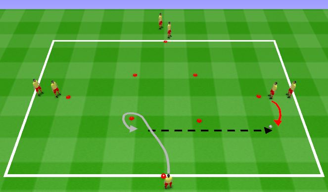 Football/Soccer Session Plan Drill (Colour): Variation 1