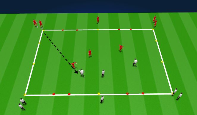 Football/Soccer Session Plan Drill (Colour): 3v3