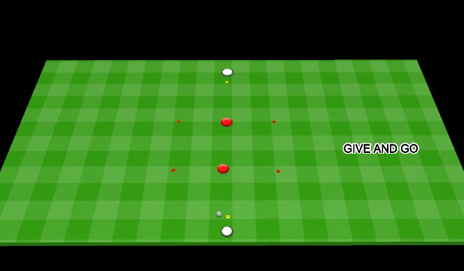 Football/Soccer Session Plan Drill (Colour): SIDE ON (GIVE AND GO)