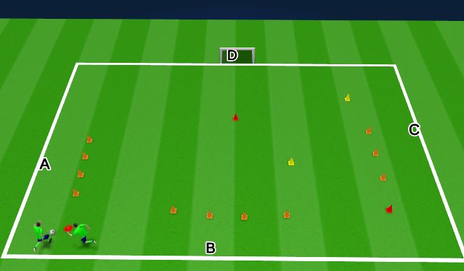 Football/Soccer Session Plan Drill (Colour): Circuito de Ataque