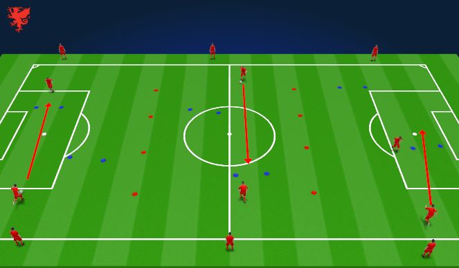 Football/Soccer Session Plan Drill (Colour): Skill