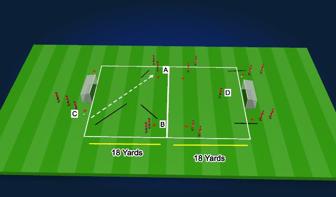 Football/Soccer Session Plan Drill (Colour): Conitioned Game