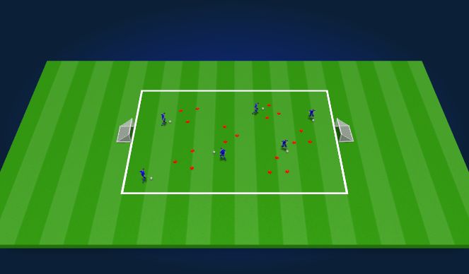Football/Soccer Session Plan Drill (Colour): Stop turn set up