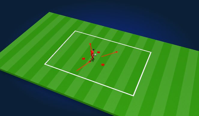 Football/Soccer Session Plan Drill (Colour): shoulder feint