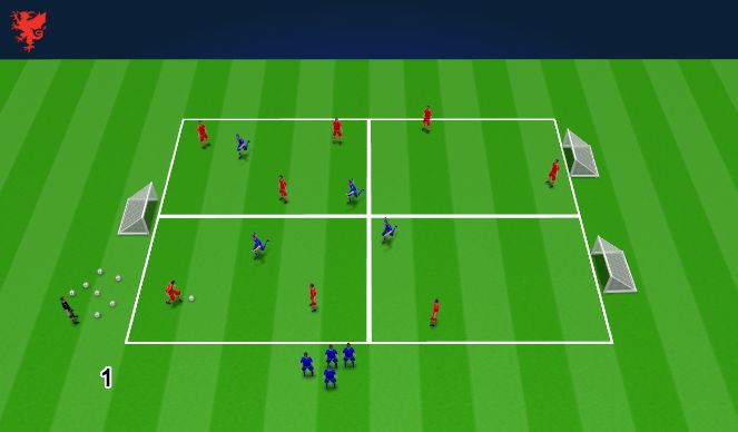 Football/Soccer Session Plan Drill (Colour): Technical