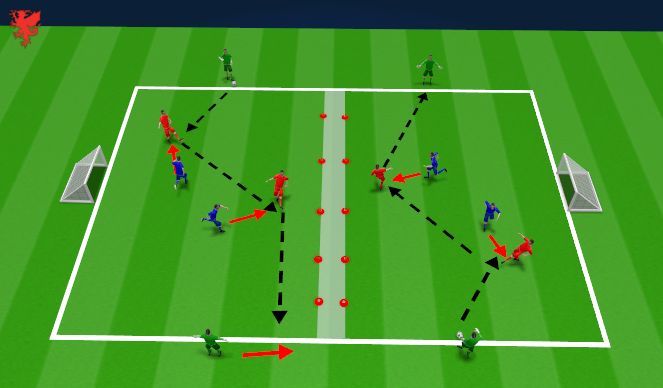 Football/Soccer Session Plan Drill (Colour): Skill