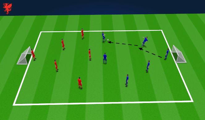 Football/Soccer Session Plan Drill (Colour): SSG