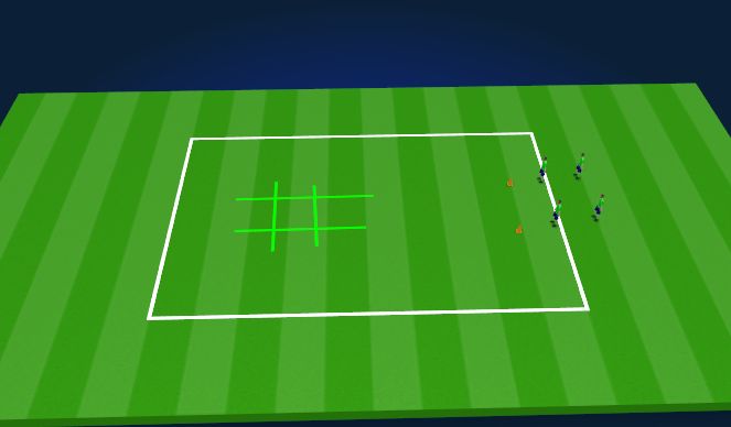Football/Soccer Session Plan Drill (Colour): tic tac toe