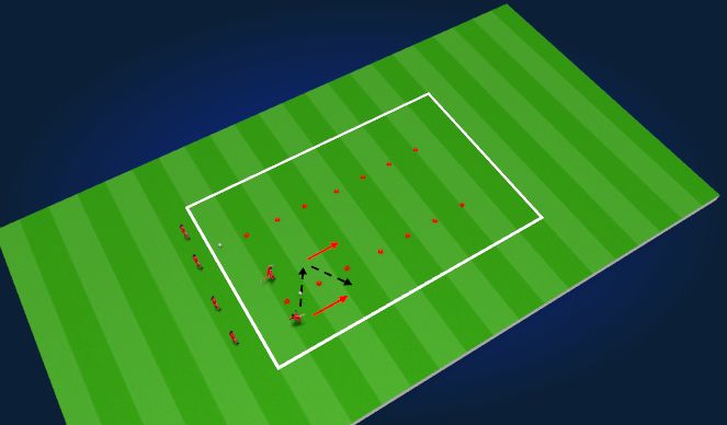 Football/Soccer Session Plan Drill (Colour): Ladder Passing