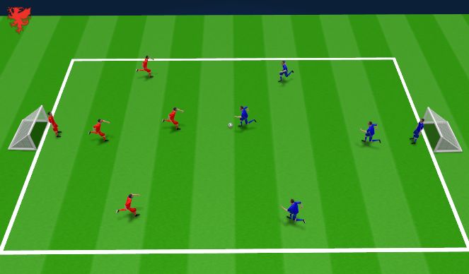 Football/Soccer Session Plan Drill (Colour): SSG