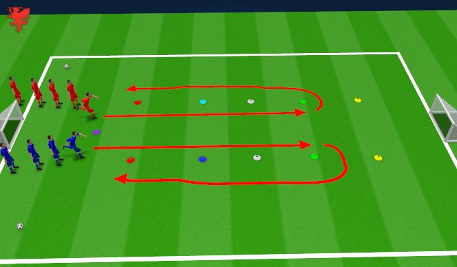 Football/Soccer Session Plan Drill (Colour): Technical
