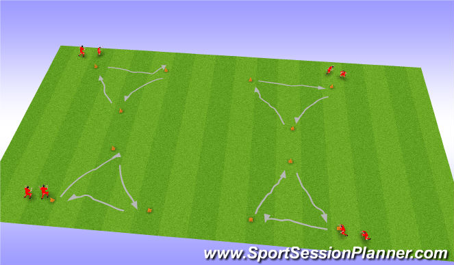 Football/Soccer Session Plan Drill (Colour): Coerver Warmup/Skills