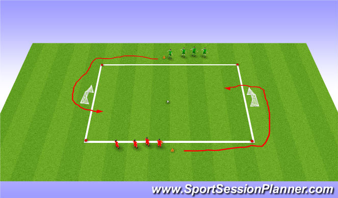 Football/Soccer Session Plan Drill (Colour): X v X SSG
