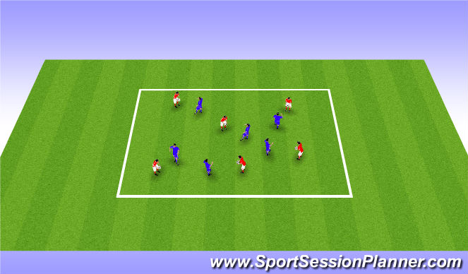 Football/Soccer Session Plan Drill (Colour): Warm-Up