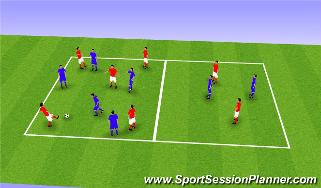 Football/Soccer Session Plan Drill (Colour): Transition 2